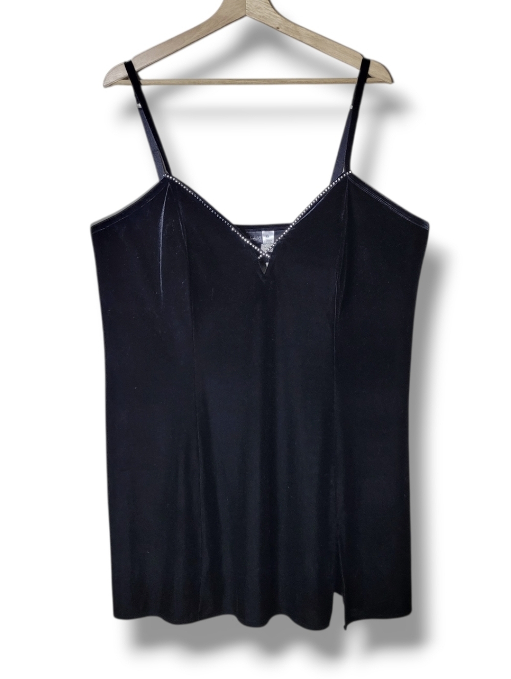 Fredericks of Hollywood Black Velvet Lingerie Dress Size 2X